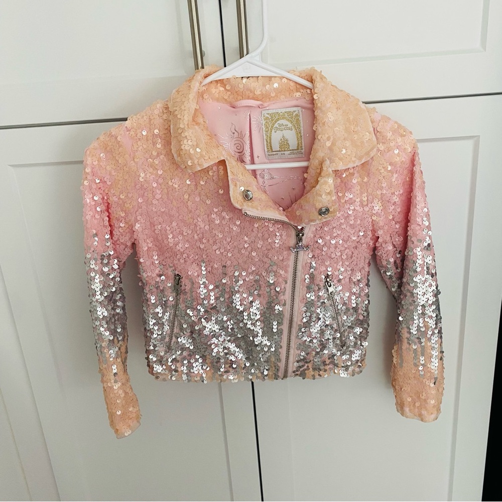 Disney Princess girls jacket sequin covered 5/6 ombre